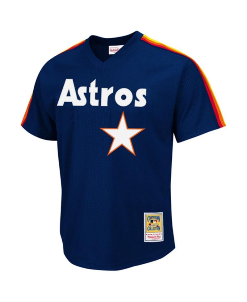 Men's Nolan Ryan Navy Houston Astros Authentic Batting Practice Jersey