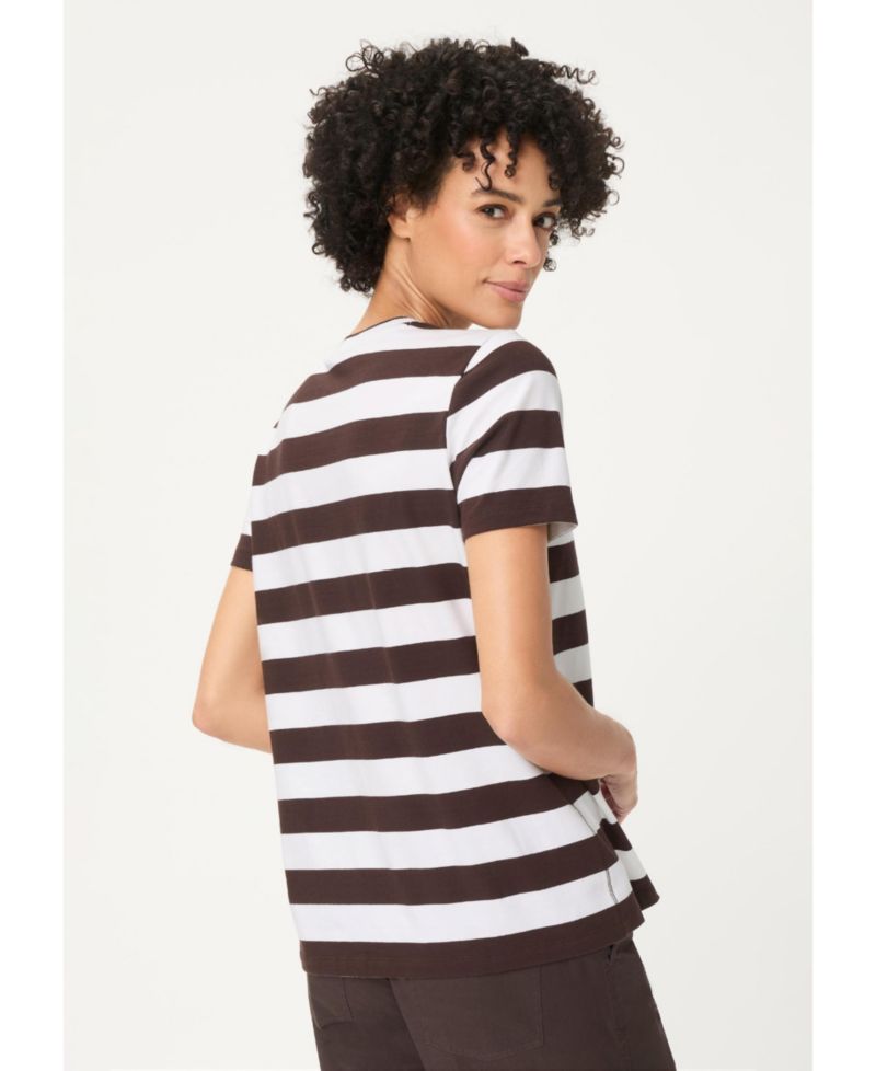 Women's Stripe V-Neck T-Shirt