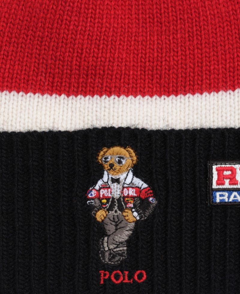 Men's Colorblock Holiday Bear Beanie Hat