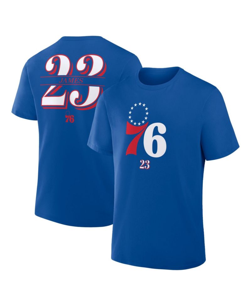 Men's LeBron James Royal Philadelphia 76ers In The Paint Name & Number T-Shirt