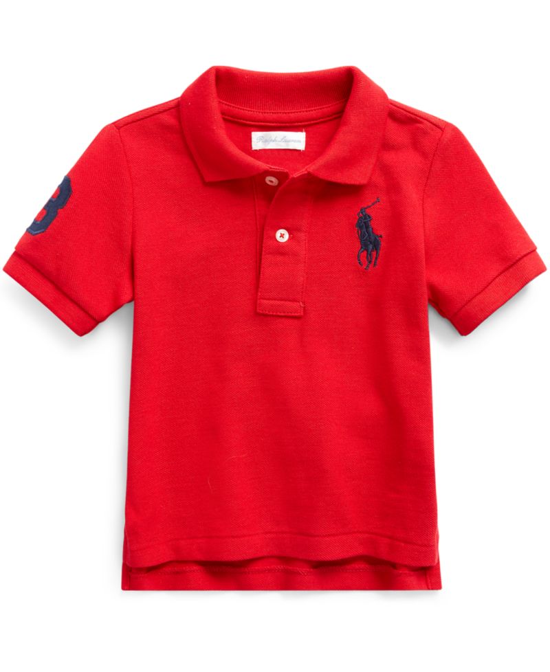 Baby Boys Cotton Mesh Pony Logo Polo Shirt