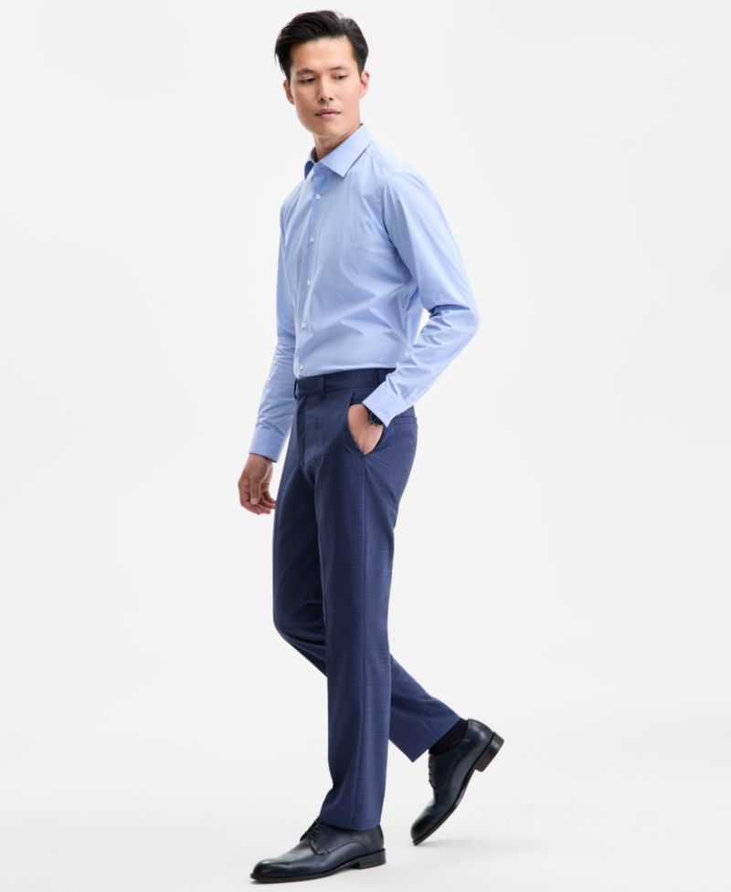 Men's Modern-Fit Plaid Suit Pants
