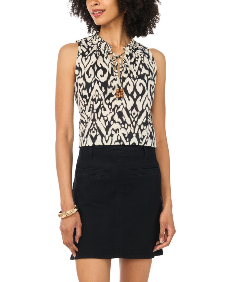Women's V-Neck Front-Slit Top