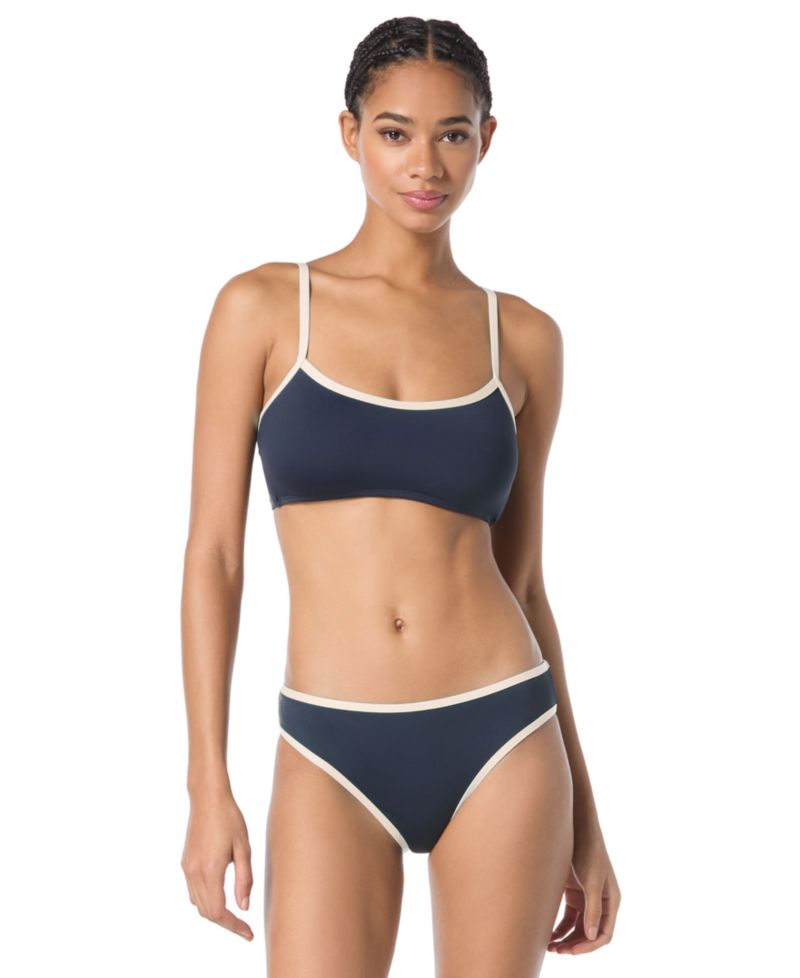 Women's Contrast-Trim Bralette Bikini Top