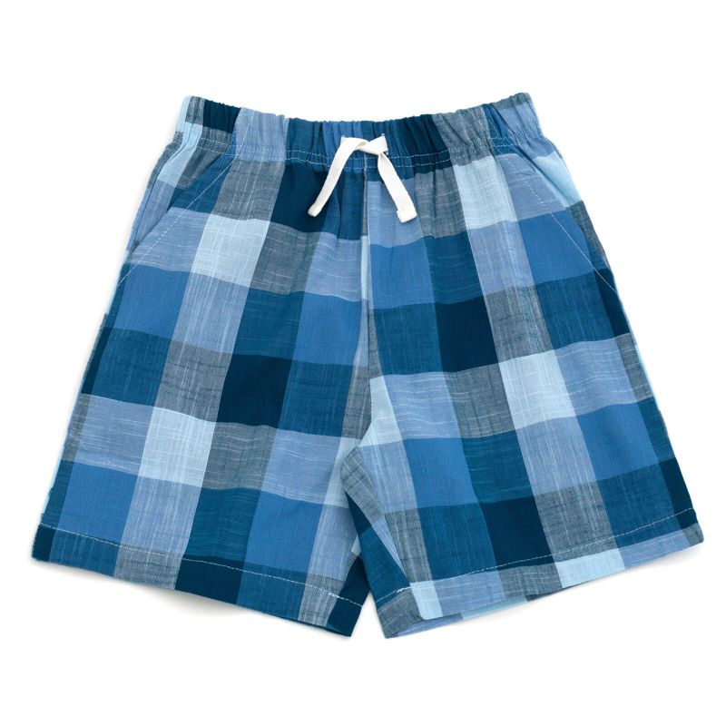 Boys T-Shirt and Plaid Shorts Outfit Set