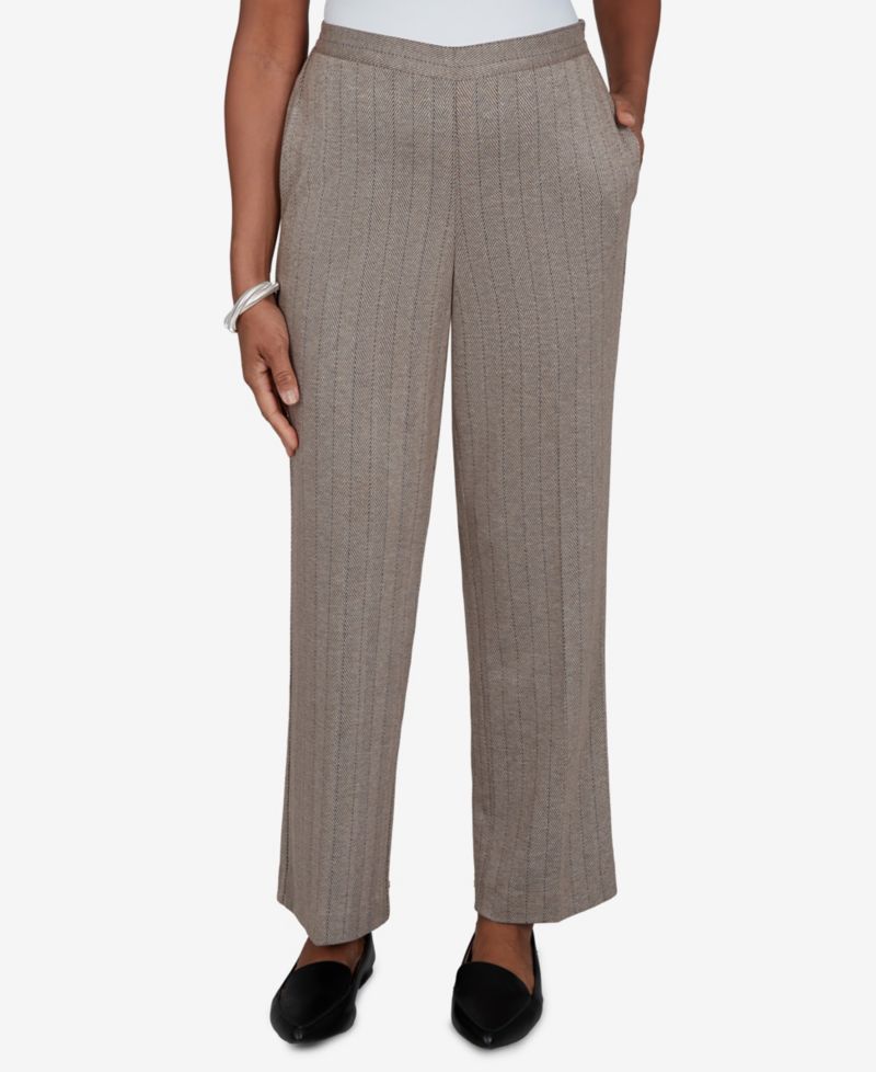 Women's Pull-On Mid-Rise Striped Pants