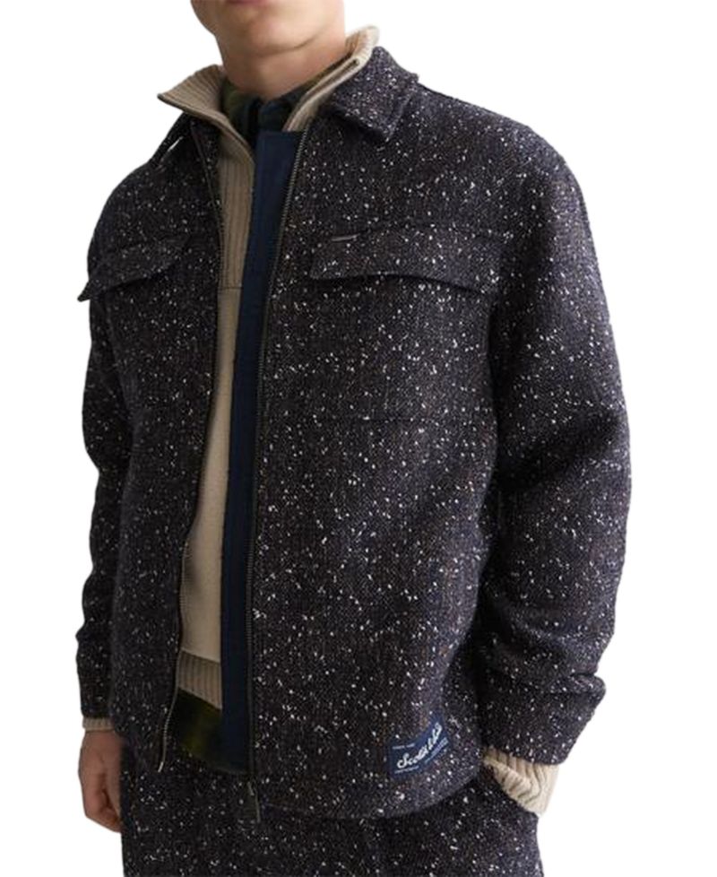 Men's Tailored Wool-Blend Tweed Jacket