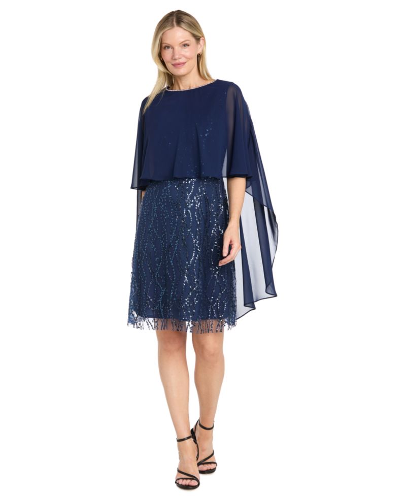 Petite Caviar Beaded Sheath Dress