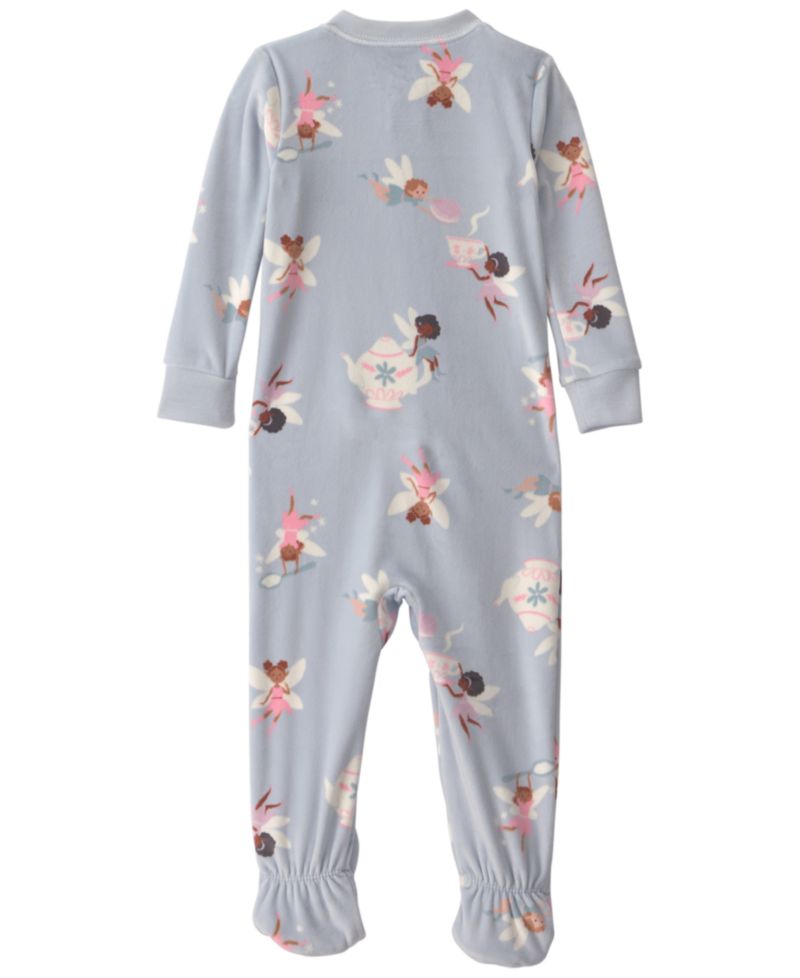 Carters Baby Girls' Fairies 2-Way Zip Dream Plush Snug-Fit Footed Pajama