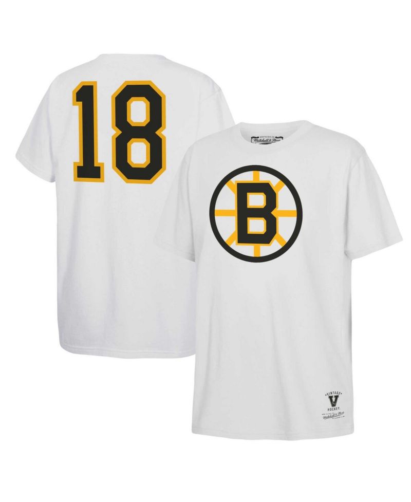 Big Boys and Girls Willie O'Ree White Boston Bruins Name & Number T-Shirt