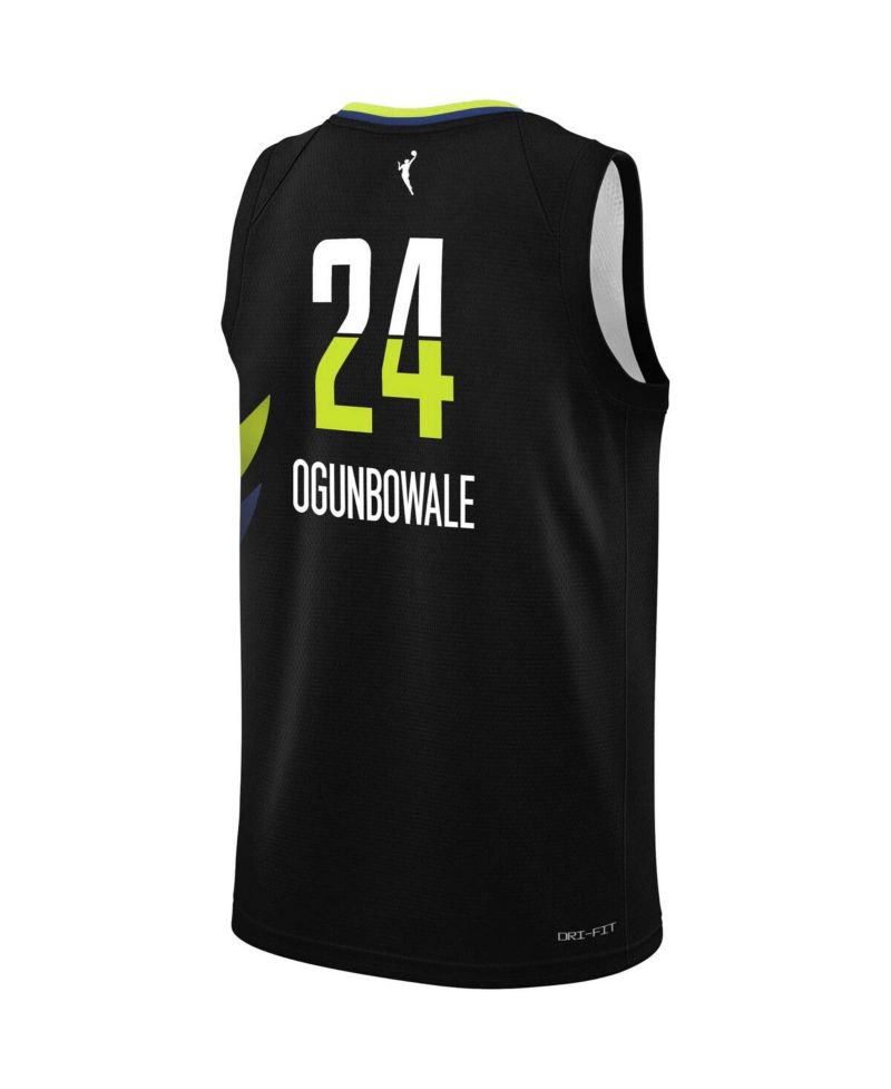 Big Boys and Girls Arike Ogunbowale Black Dallas Wings Victory Player Jersey - Rebel Edition
