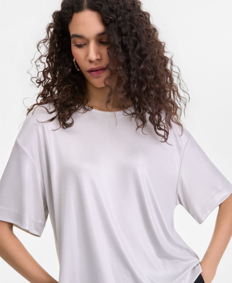Women's Metallic Foil Crewneck T-Shirt