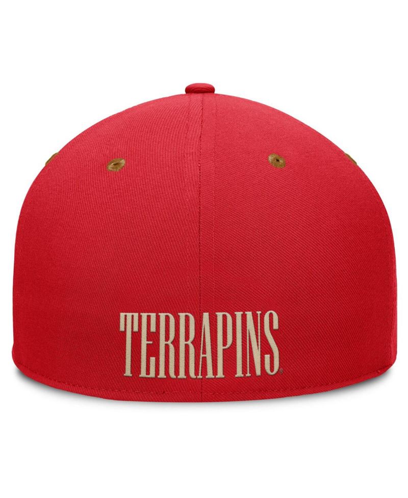 Men's Red/Brown Maryland Terrapins Noboa Fitted Hat