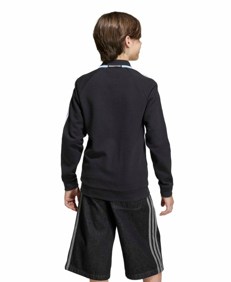 Big Boys and Girls Black Argentina National Team Away Full-Zip Anthem Jacket