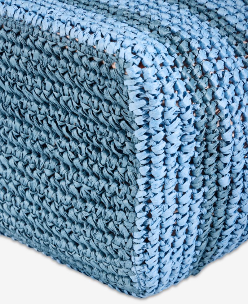 Ombr&eacute; Striped Straw Slouchy Tote Bag