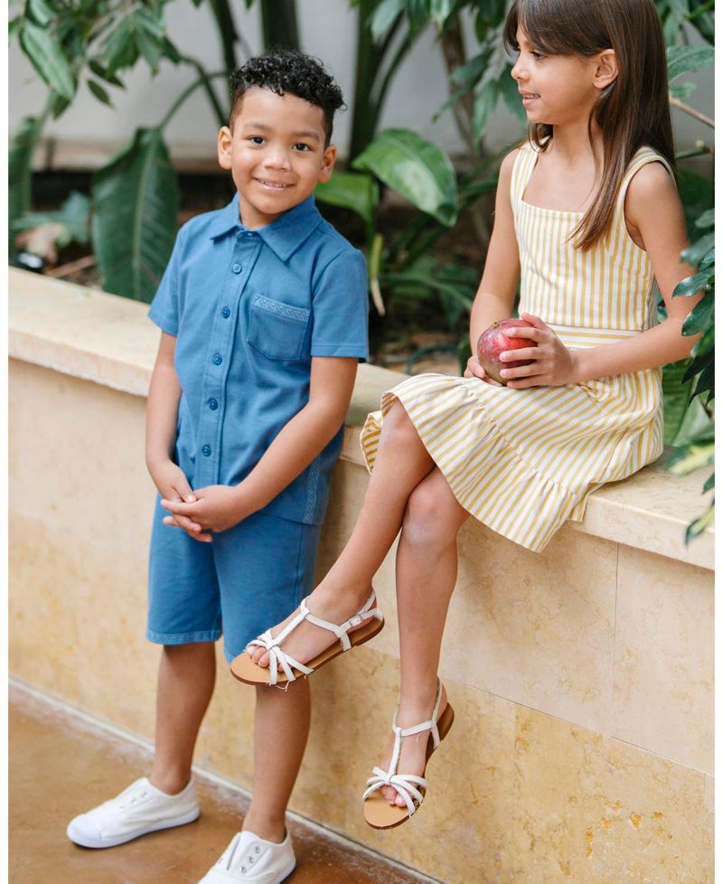 Little Boys Hope and Henry Organic French Terry Pull-On Short