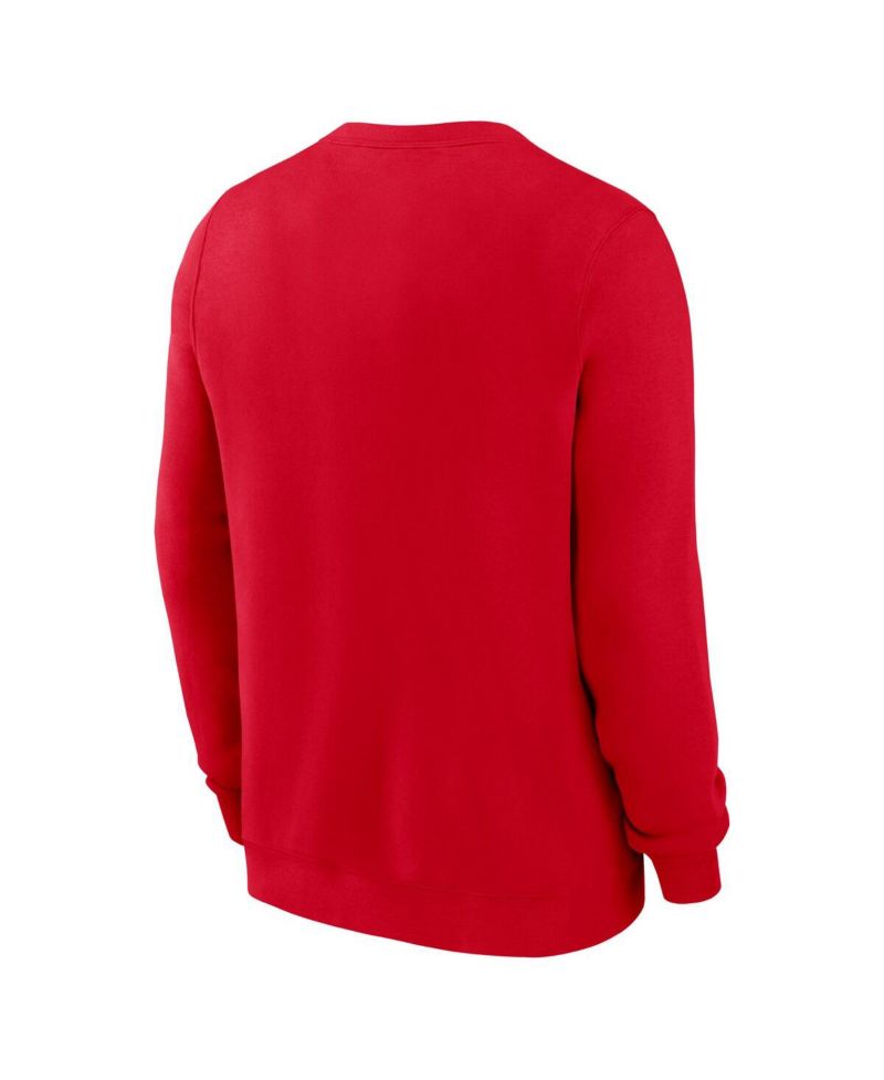 Men's Scarlet Ohio State Buckeyes Arch Pullover Sweatshirt