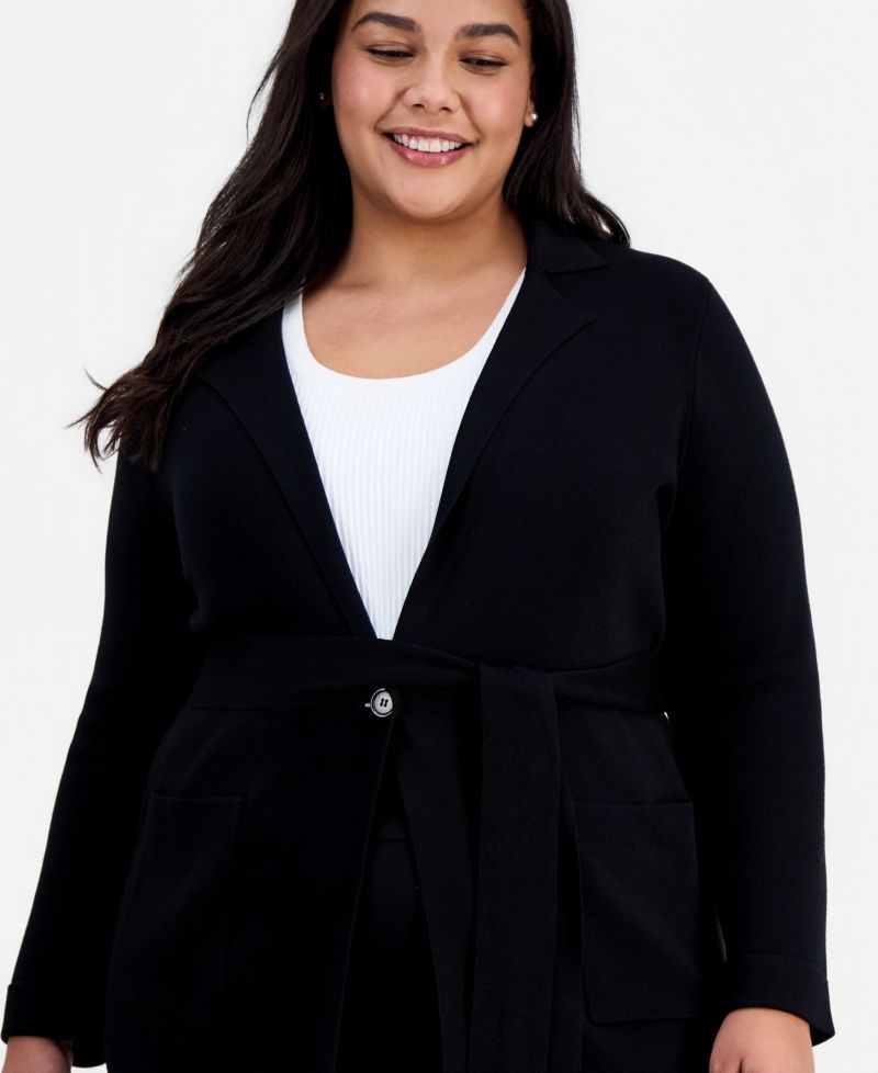 ASL Plus Size Tie-Waist Cardigan