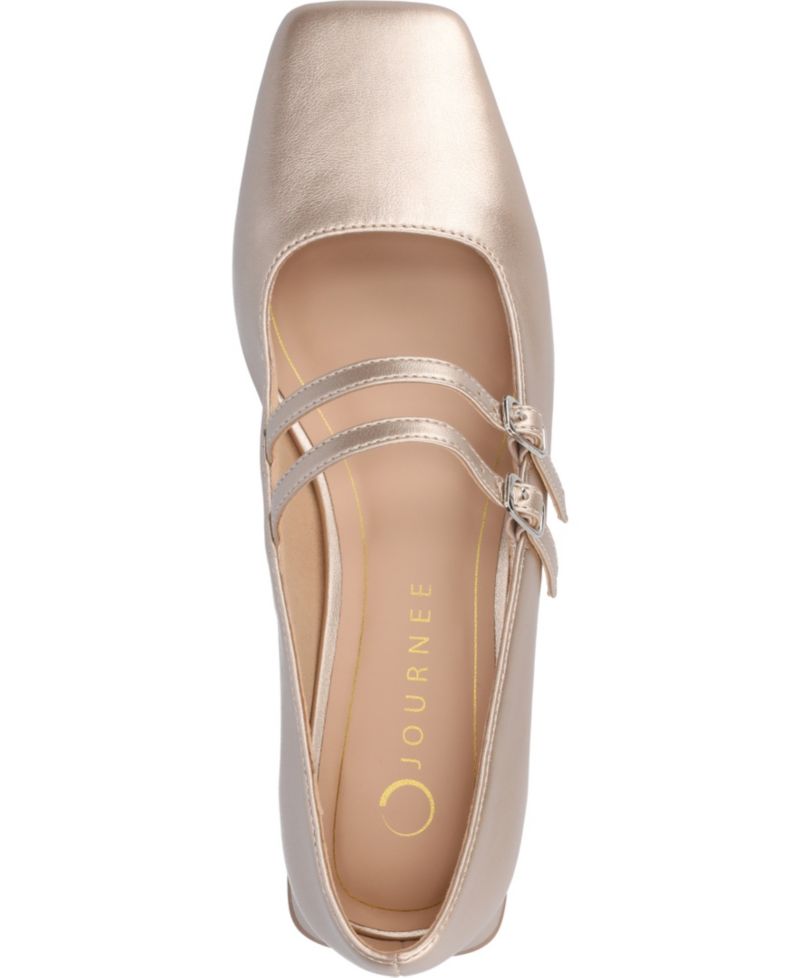 Women's Gredah Square Toe Double Strap Mary Jane Flats