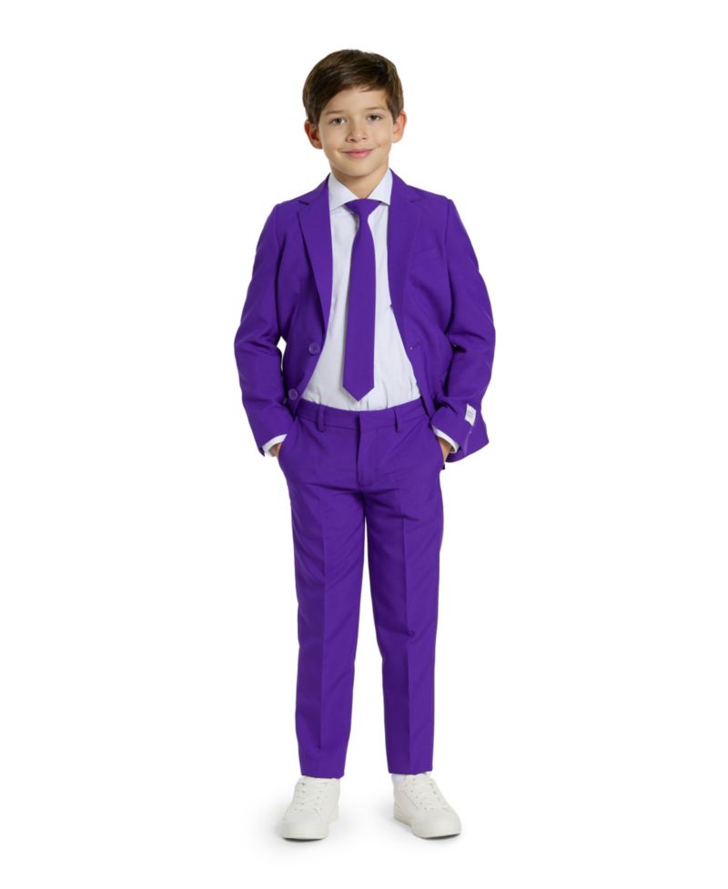 Toddler and Little Boys Purple Prince 3Pc Suit