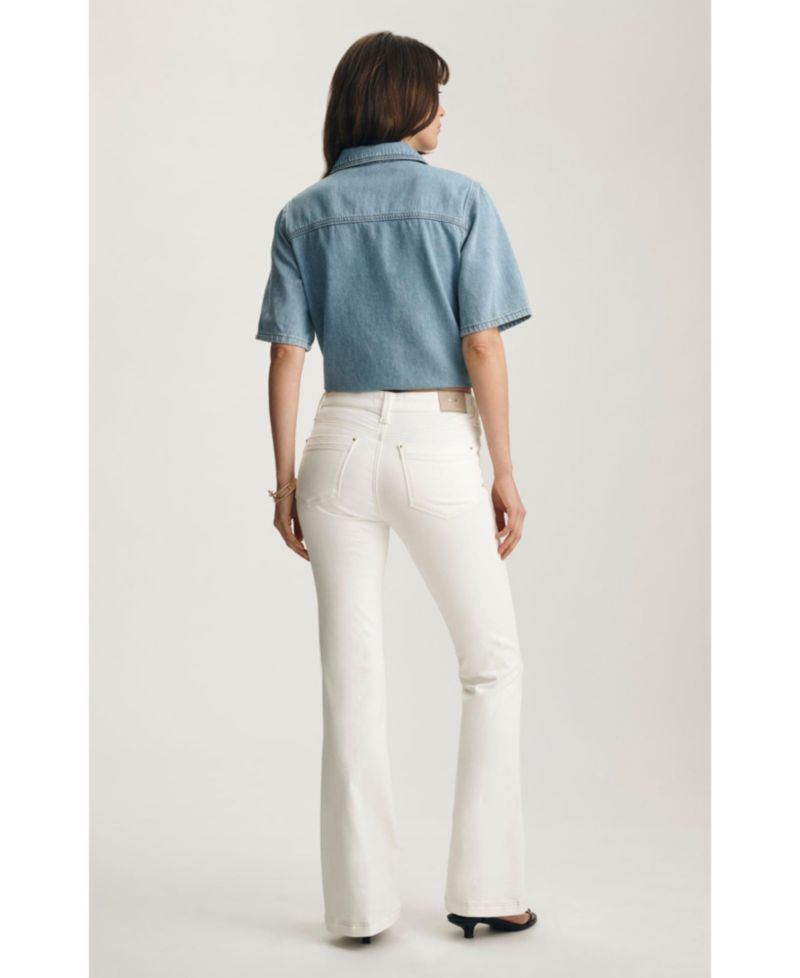 Women's Sydney High Rise Flare Flare In Off White Gold Premium