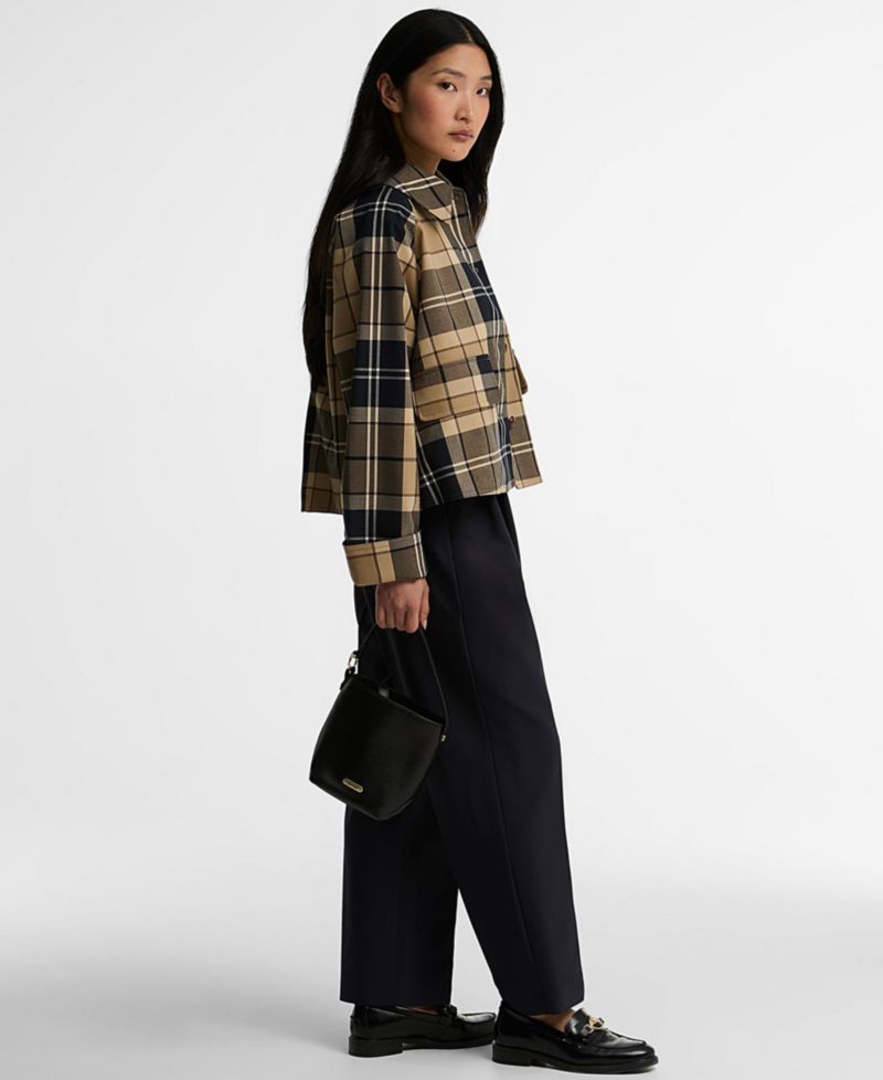 Women's Delilah Plaid Cropped Work Jacket