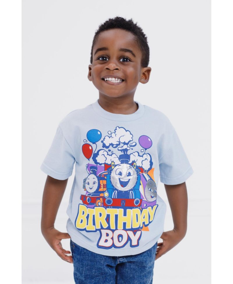 Boys Birthday Metallic Print T-Shirt