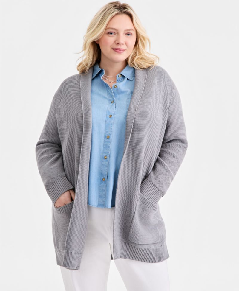Plus Size Chambray Perfect Button-Up Shirt