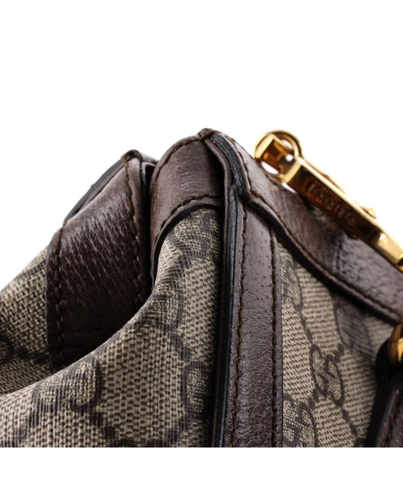 Small Ophidia Top Handle Tote GG Coated Canvas