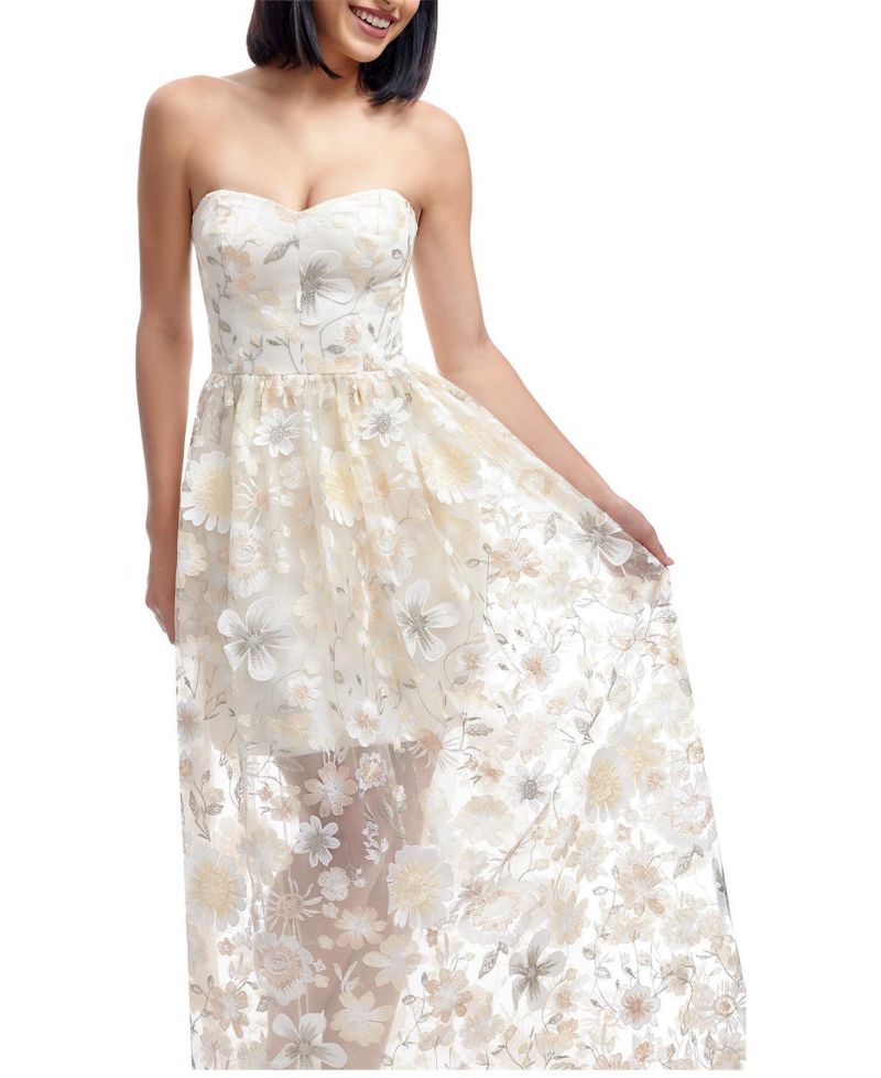 Women's Audrina Floral Strapless Gown