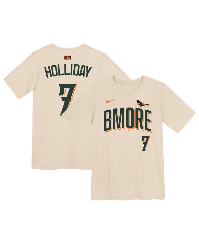 Preschool Jackson Holliday Cream Baltimore Orioles 2026 City Connect Name & Number T-Shirt