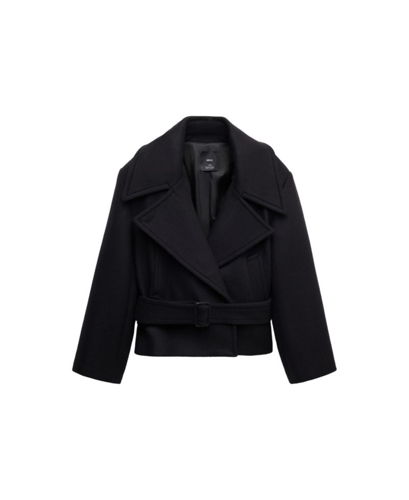 Women's Selection Oversized Wool-Blend Belted Coat