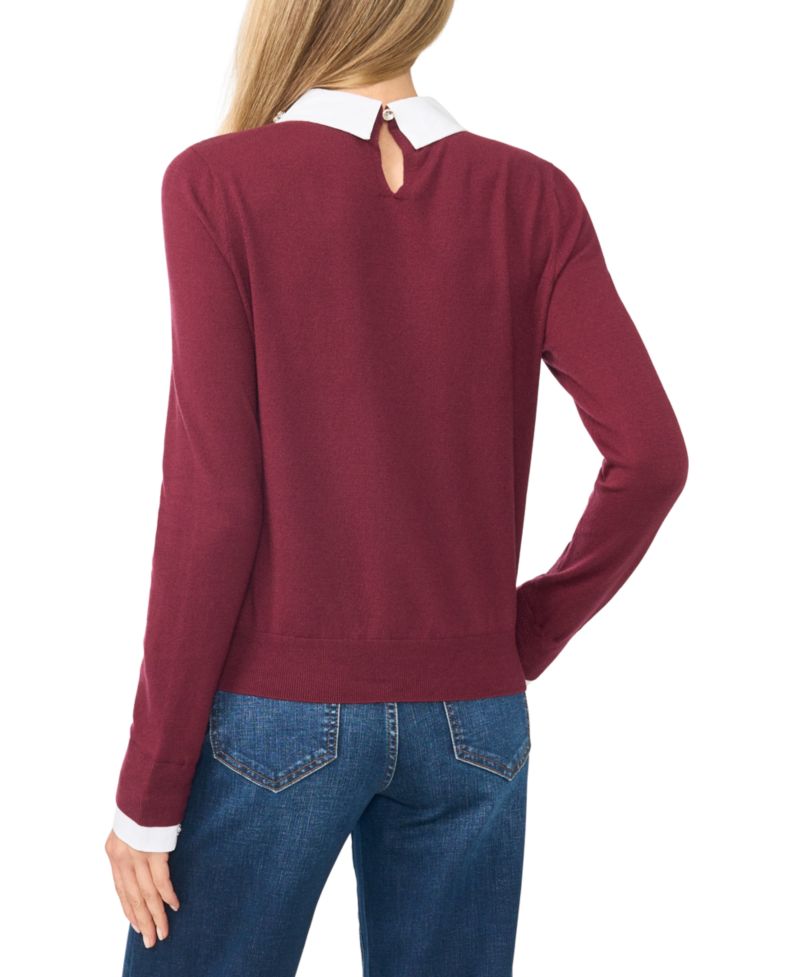 Women's Dupraz Jewel-Collar Long-Sleeve Sweater