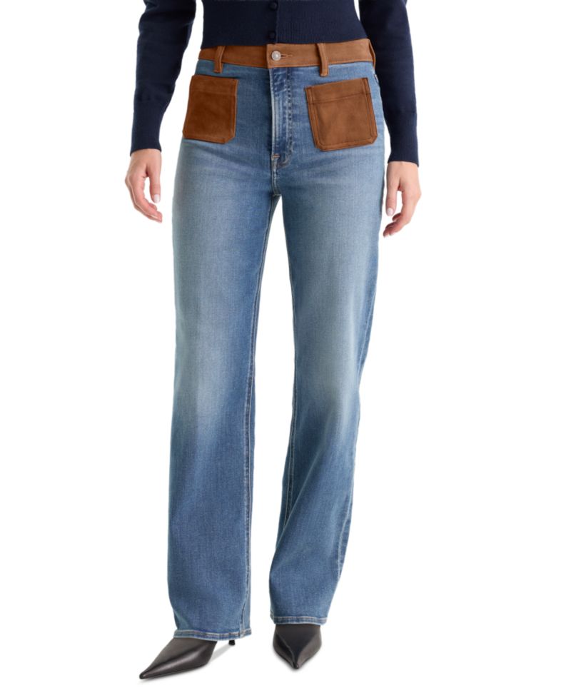 Petite True Straight High-Waisted Straight-Leg Jeans