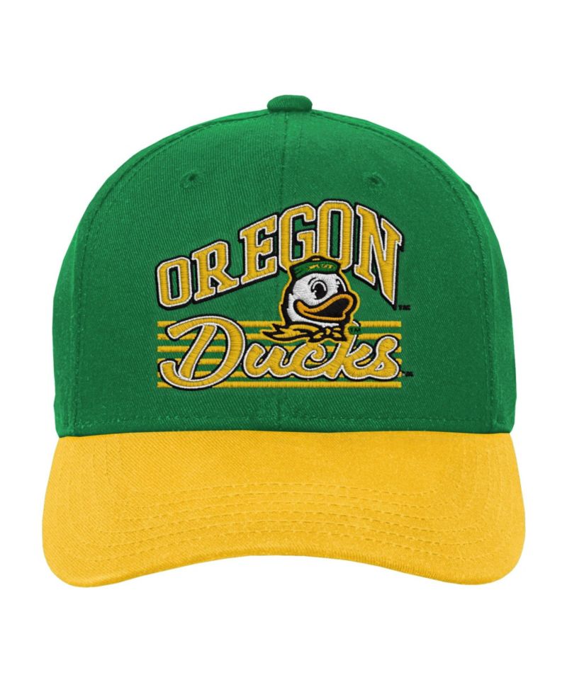 Big Boys and Girls Green/Yellow Oregon Ducks Dad Unstructured Adjustable Hat