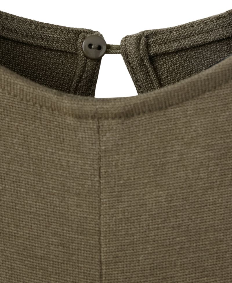 Women's Fluid Knit Gathered Detail Midi Dress