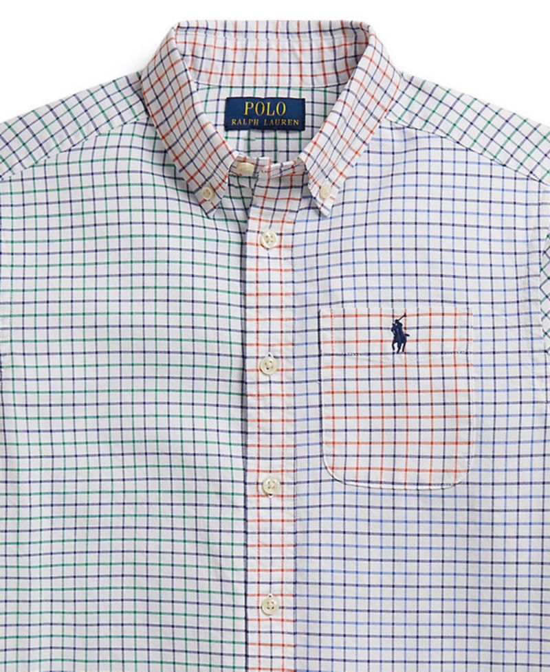 Boys' 8-20 Tattersall Cotton Oxford Shirt
