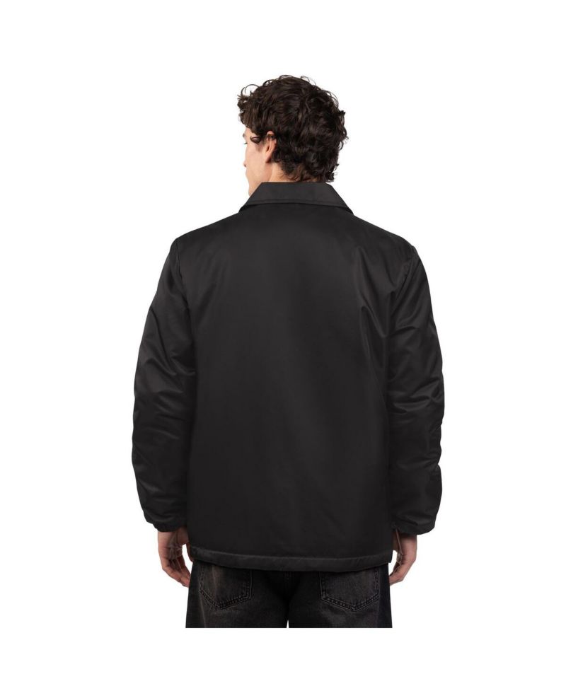 Men's Black New York Mets Full-Snap Coaches Jacket