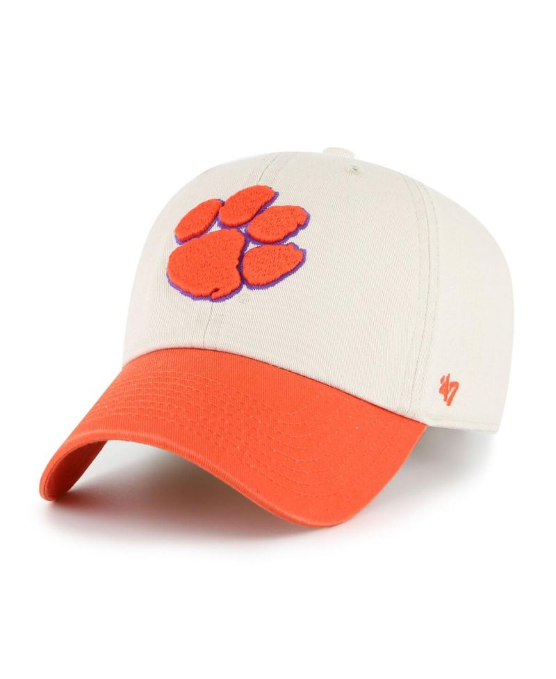Men's Cream Clemson Tigers Grand Stand Clean Up Adjustable Hat