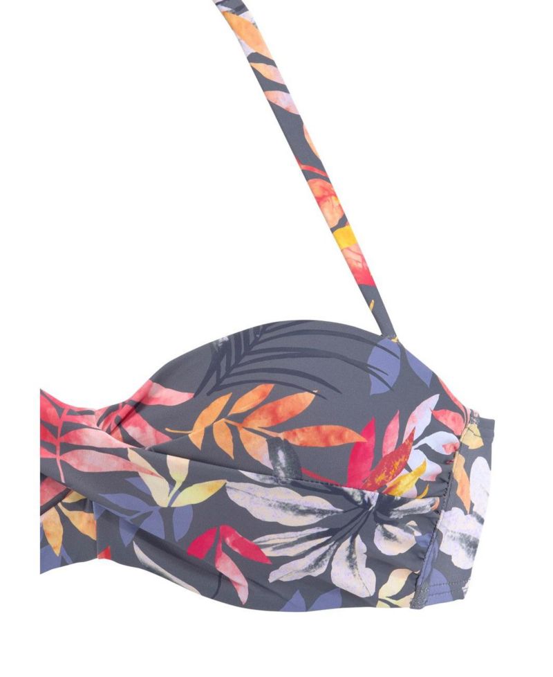 Women's Tropical Print Underwire Bikini Top