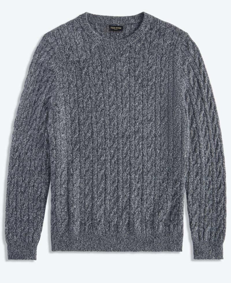 Men's Premium Cashmere Cable-Knit Crewneck Sweater, Macy's Exclusive