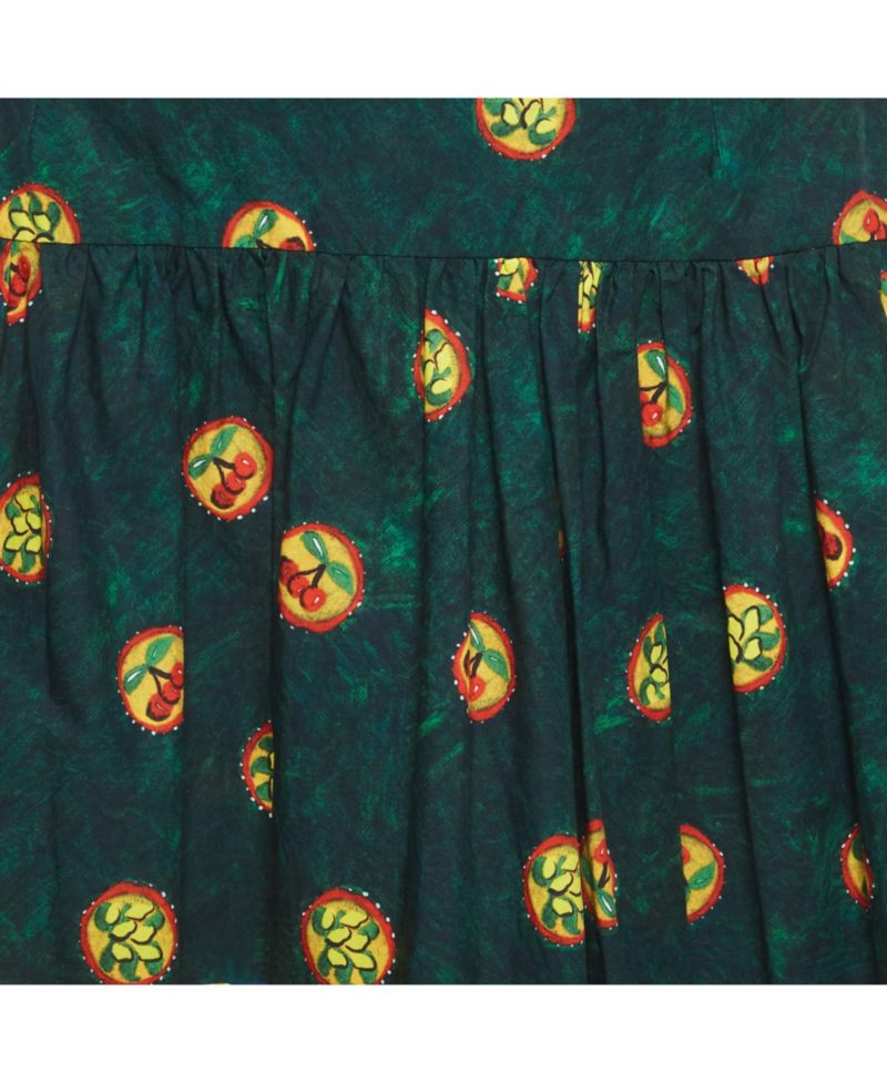 Women's Cherry Print Cotton Mini Skirt