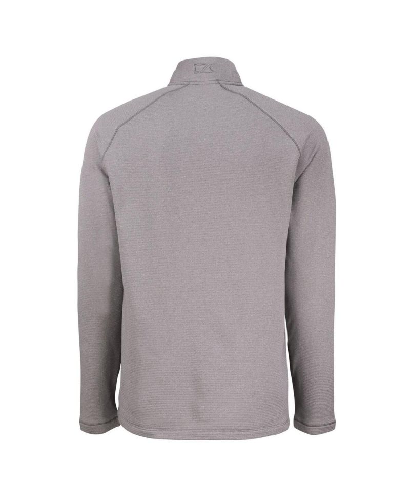 Men's Heather Gray Duke Blue Devils Peshastin Eco Fleece Quarter-Zip Sweatshirt