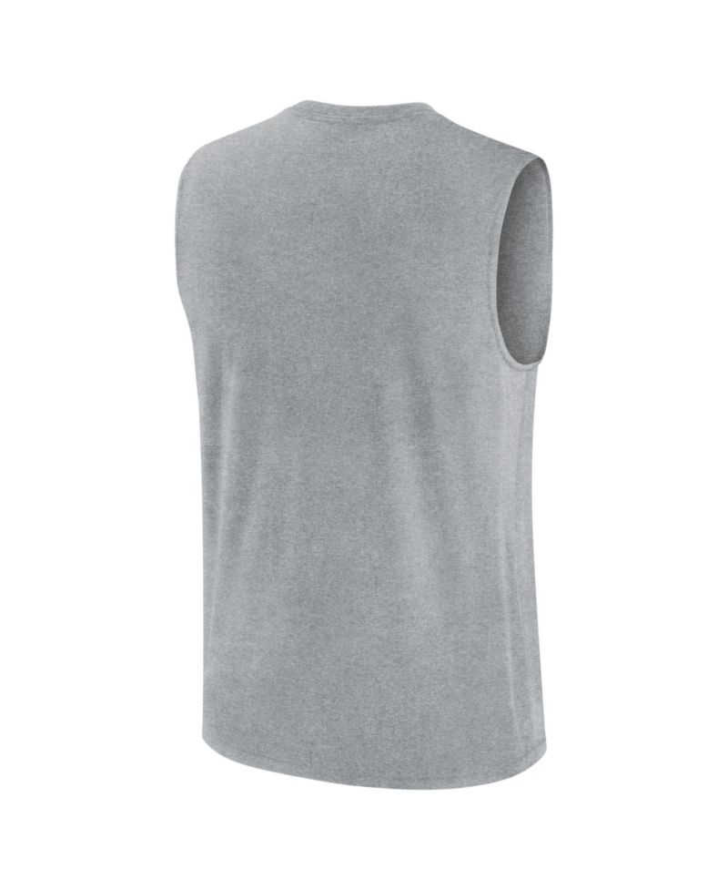 Men's Heather Gray Ohio State Buckeyes Primetime Legend Arch Dri-FIT Muscle Tank Top
