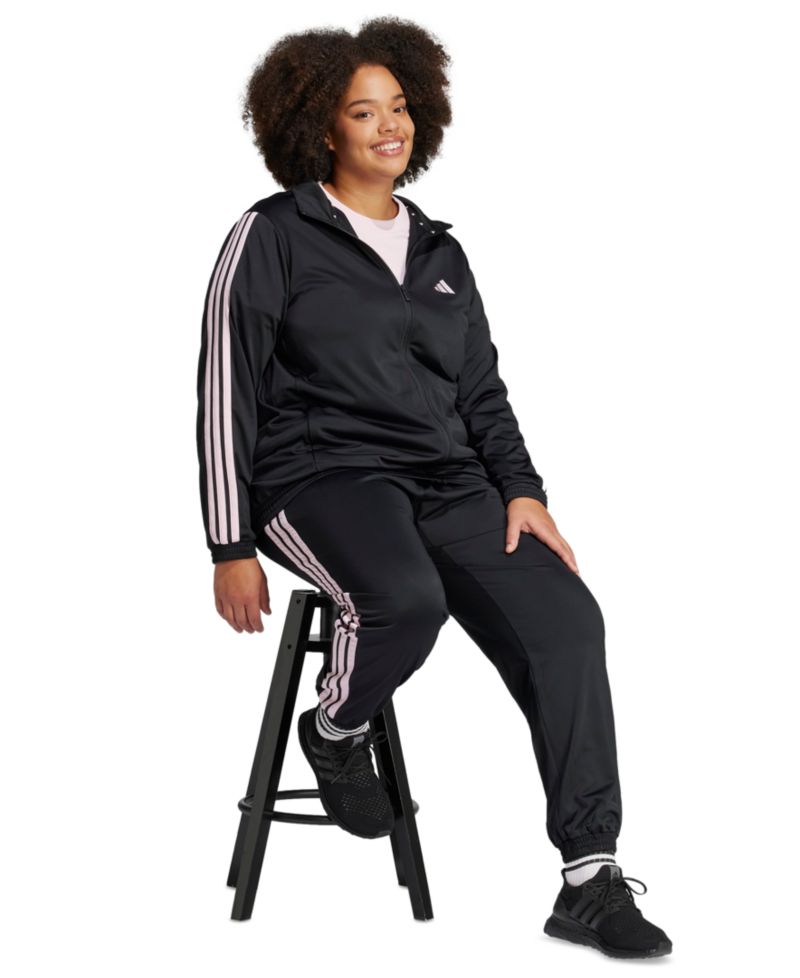 Plus Size Essentials Tricot Three Stripes Track Jacket