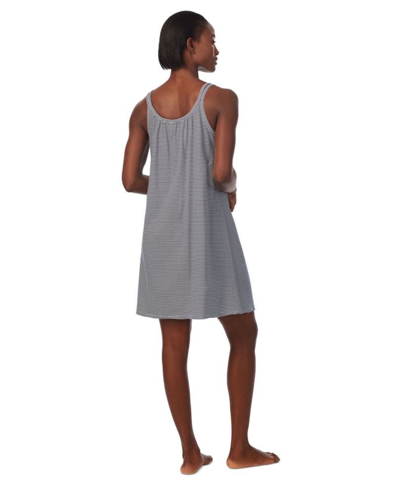 Cotton Knit Double-Strap Nightgown