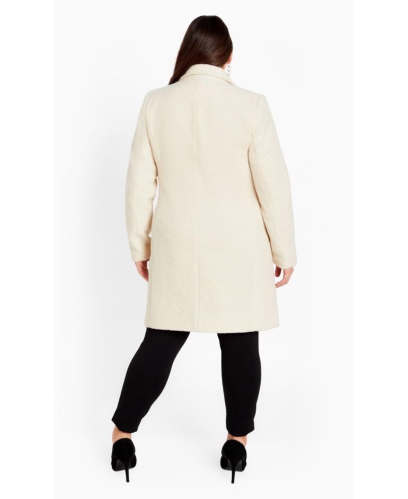 Women's Plus Size Estelle Double Button Collared Coat