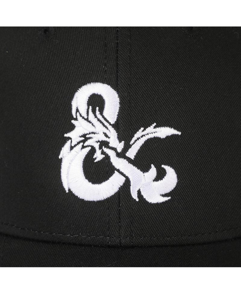 Men's Dungeons and Dragons Embroidered Logo Black Traditional Adjustable Hat