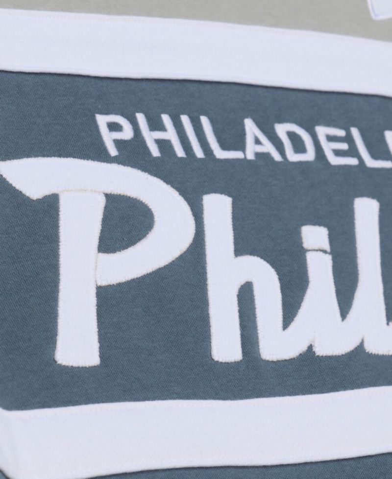 Men's Gray Philadelphia Phillies Cooperstown Collection Thunderstorm Head Coach Hoodie