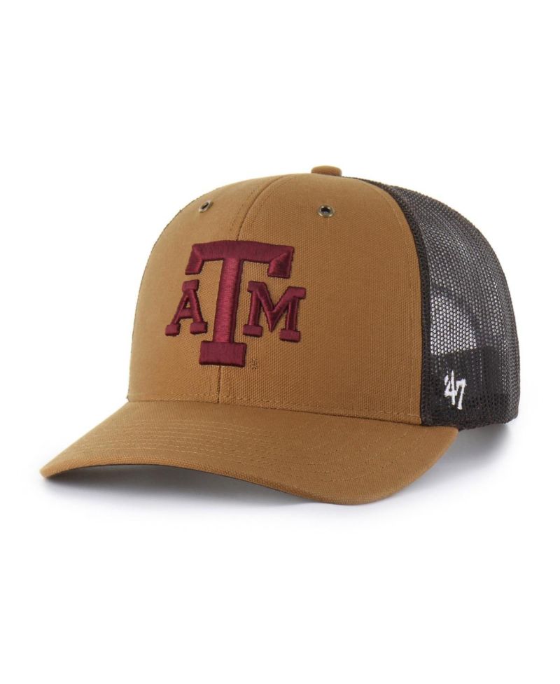 47 Brand X Carhartt Men's and Women's Brown Texas A&M Aggies Trucker Adjustable Hat